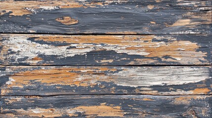 Naklejka premium Antique Wooden Door with Chipped Paint and Rustic Texture