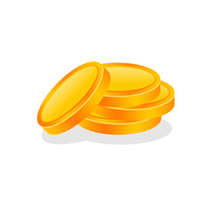 Illustration of expensive gold coins piled up