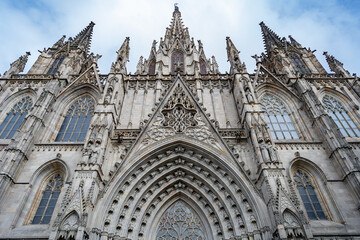 Fototapeta premium Catedral de Barcelona, Cataluña, España, Europa.