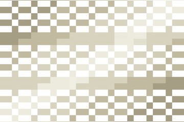 Soft brown and beige square pixel pattern creating an abstract checkered mosaic. Digital texture concept