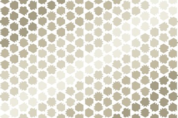 Soft brown and beige geometric tile pattern with structured symmetrical design. Abstract modern mosaic concept