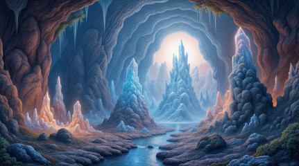 cave, crystal, gem
