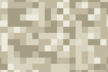 Soft brown and beige pixelated square abstract pattern with a modern geometric texture. Digital grid concept