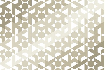 Soft brown and beige triangular geometric pattern forming an abstract triangle mosaic. Modern digital texture