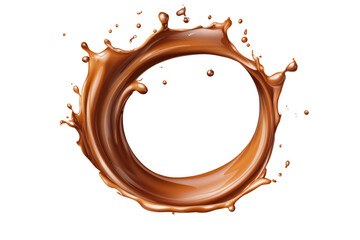 Chocolate Liquid Splash Circle PNG