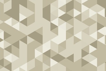 Geometric triangular abstract pattern in soft brown and beige with a structured symmetrical design. Modern decorative concept