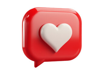 3D Social Media Like Icon PNG