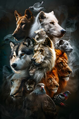 Splendid Display of Varying Animal Breeds: From the Domestic Siberian Husky to the Wild Majestic Lion