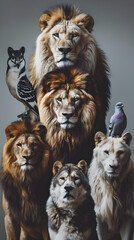 Splendid Display of Varying Animal Breeds: From the Domestic Siberian Husky to the Wild Majestic Lion
