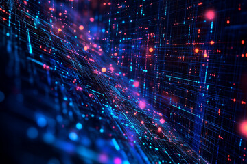 Fototapeta premium Digital background perfect for tech processes and neural networks