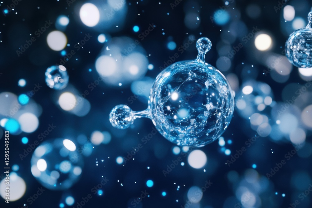 Poster microscopic gas particles suspended in the air create enchanting visual patterns during observation.