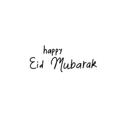 happy eid mubarak lettering