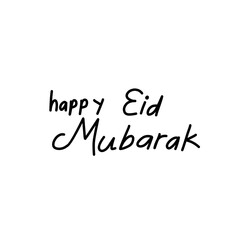 happy eid mubarak lettering