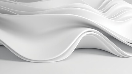 Fototapeta premium Abstract curved dynamic white background