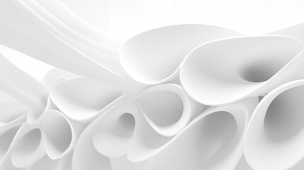 Abstract curved dynamic white background