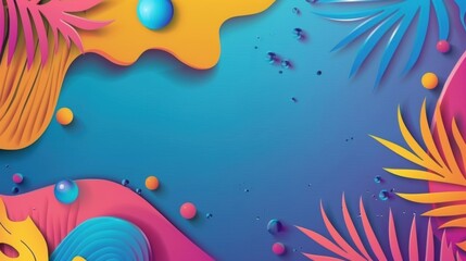 Immerse in a Summer - Inspired Vector Visual: Water Splashes and Waves