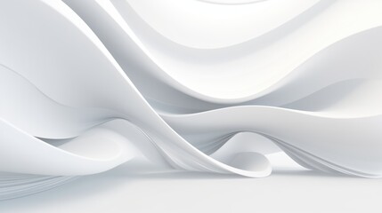 Obraz premium Abstract curved dynamic white background