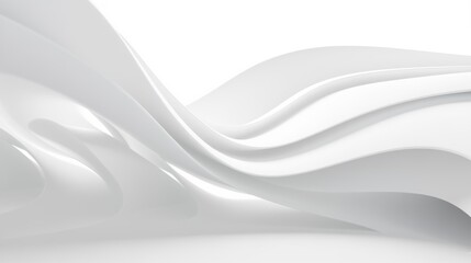 Fototapeta premium Abstract curved dynamic white background