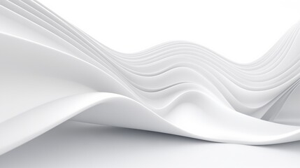 Obraz premium Abstract curved dynamic white background