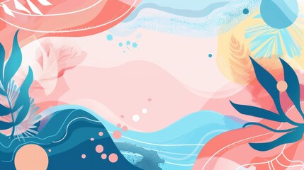 Immerse in a Summer - Inspired Vector Visual: Water Splashes and Waves