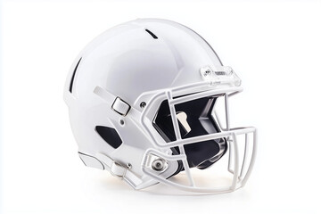 Fototapeta premium White American football helmet isolated on a white background