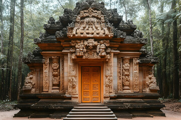 Fototapeta premium Ancient temple doorway in Cambodian jungle