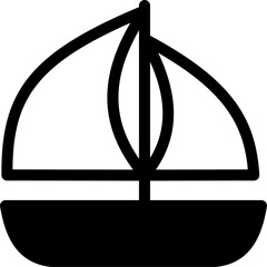 sailboat icon vector symbol design illustration