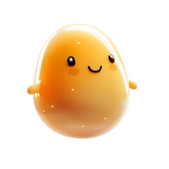 3d yellow egg in a nest