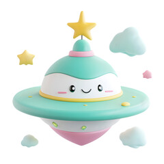 A cute icon in a cartoon style 3D render on a white background