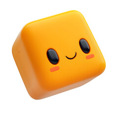 A cute icon in a cartoon style 3D render on a white background