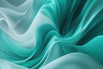 Obraz premium Teal Gradient Exploration in Soft Abstract Visuals for Dynamic Design