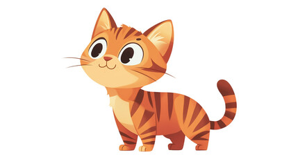 Fototapeta premium Cute cartoon cat illustrations in png style for playful paws trendy adorable animal designs with transparent background.