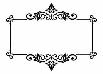 Classic elegant frame with delicate swirl details and ornate corners, perfect for framing vintage artwork or invitations