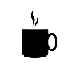Hot drink glass silhouette icon