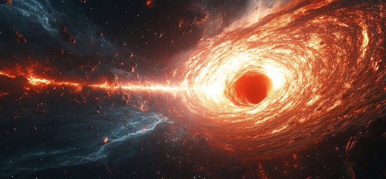 Cosmic Devourer, A Stunning Visualization of a Black Hole's Gravitational Pull