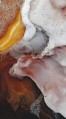 An abstract display of colorful soap bubbles and textures