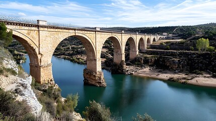 Fototapeta premium Aerial views of ancient rome's iconic bridges historical and cultural significance