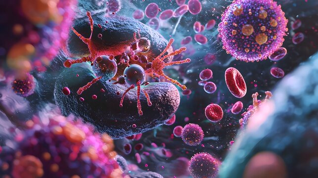 Nanotechnology action visualization scientific environment digital art abstract viewpoint