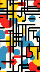 simplified digital pattern geometric shapes design poster background