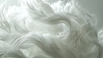 Obraz premium Abstract white fibers swirling in studio