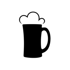 Drinking glass silhouette icon isolated on white background