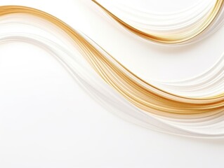 Obraz premium Free plain white background with gold wave