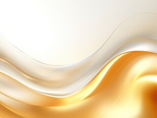 Obraz premium Free plain white background with gold wave