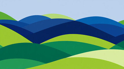 Obraz premium Abstract Colorful Hillscape Design