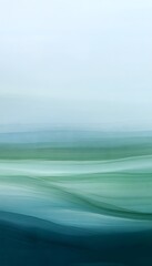 Fototapeta premium Abstract waves flow fluidly in varying shades of blue