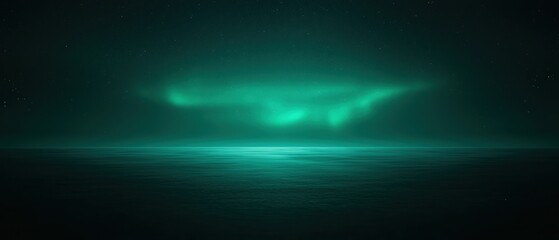 Fototapeta premium Northern Lights Concepts. Vibrant aurora borealis over a tranquil sea at night.