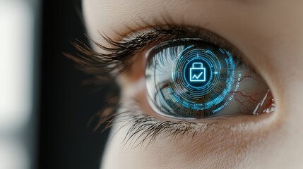 Advanced Biometric Eye Scan Revolutionizes Security Systems Urban Environments Digital Innovation High-Tech Perspective