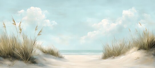 Peaceful Beach Path at Dawn