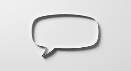 Fototapeta premium Empty Speech Bubble: A Minimalist Design Concept