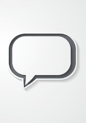 Fototapeta premium Abstract Speech Bubble Design: Minimalist White and Gray Communication Concept